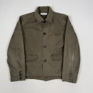 Universal Works Khaki Green Bakers Chore Utility Worker Jacket Button Up Medium - Picture 1 of 13