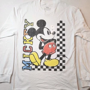 T-shirt Disney Topolino bianca manica lunga taglia media nuova con etichetta - Foto 1 di 7