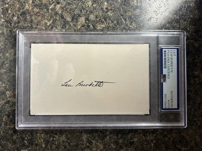 Autógrafo encapsulado PSA corte firmado por Lew Burdette  Foto 1 de 2