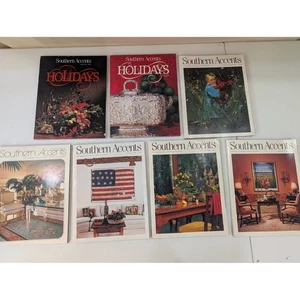 VTG Southern Accents Magazine Lot of 7 ('85-88) Architectural Home Decor Holiday - Imagen 1 de 1