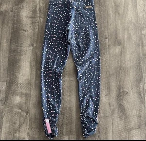 Matilda Jane WONDERMENT RAINBOW CONFETTI BLUE LEGGINGS Girls Size 12 - Picture 1 of 7