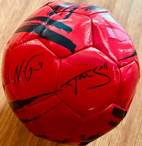 Naomi Girma Jaedyn Shaw signed 2024 US Olympic Gold Women's Soccer Team ball JSA - Picture 1 of 2