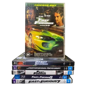 Fast & Furious DVD Movie Lot x 6 Films Blu-ray DVD Vin Diesel Paul Walker Action - Picture 1 of 8