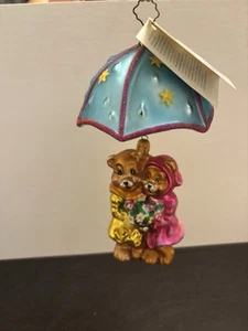 Radko Shower Me With Love Ornament 02-0499-0 Regenschirm Bären Ostern 7 Zoll - Bild 1 von 5