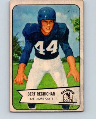 1954 BOWMAN FOOTBALL #26 BERT RECHICHAR             MID GRADE  LB - Image 1 of 2