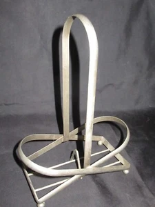 Metal 2 Bottle Caddy Holder Carrier Antique Silver Tableware Tabletop Vintage - Picture 1 of 12