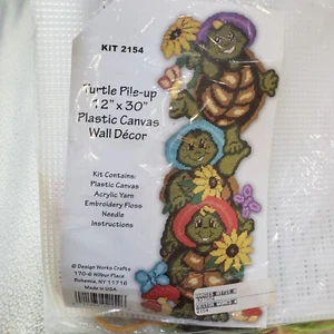 Design Works Turtle Pile-up Wall Hanging Plastic Canvas Kit 12 x 30 SEALED #2154 - Picture 1 of 12