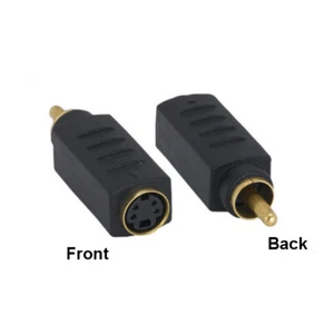 S-Video Female to RCA Male Gold-plated Connector Adapter for Video Device - Picture 1 of 1