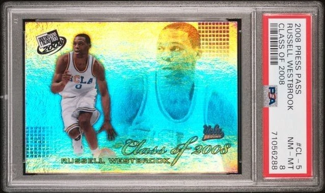 2008 Press Pass RUSSELL WESTBROOK Rookie RC CLASS Holofoil Card CL-5 PSA 8 - Imagem 1 de 1