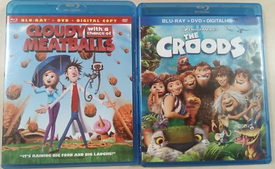 The Croods Blu-Ray, DVD, Digital Copy/ Cloudy  Meatballs Blu-ray, DVD - Image 1 of 2