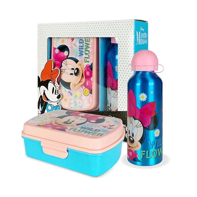 Set pranzo 2 pezzi Disney Minnie Mouse friends borraccia 500ml portapranzo 5389 - Immagine 1 di 4