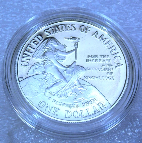 1996 Smithsonian Silver Dollar Ultra Cameo Proof Original Mint Cap #E110 Cover