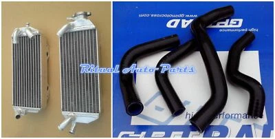 FOR SUZUKI DRZ400E DRZ400 2002-07 MODEL K2/K3/K4 ALUMINUM RADIATOR & BLACK HOSE - Image 1 of 4