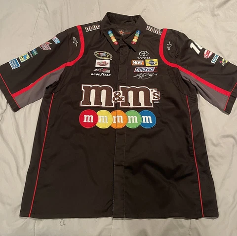 Nascar Kyle Busch M&M Racing Pit Crew Button Up Shirt #18 JH Design Medium Cover