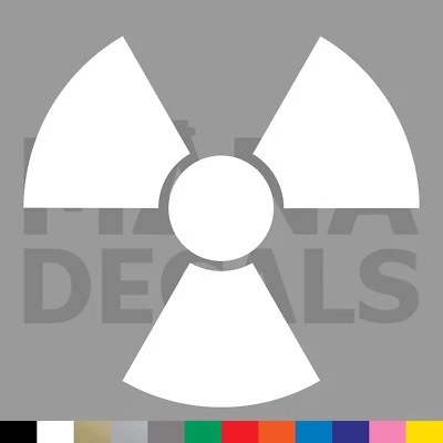 MANA DECALS Radioactive Symbol Vinyl Die Cut Decal Sticker - Radiation Danger Warning Sign