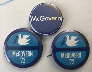 Pinbacks de botones de campaña de George McGovern 1972 recuerdos políticos históricos - Imagen 1 de 9