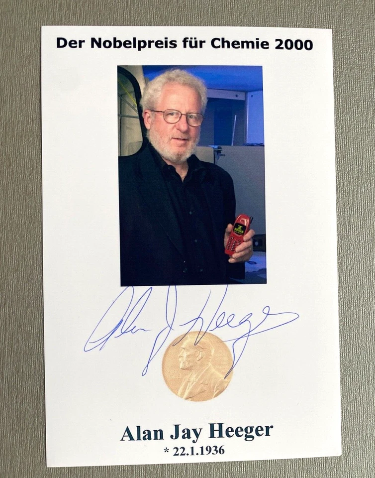 ALAN HEEGER Nobelpreis Chemie 2000 signed Foto 10x15 Autogramm - Bild 1 von 1