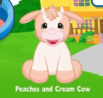 Webkinz Classic Peaches and Cream Cow NEW Pet Code Only - Image 1 of 3