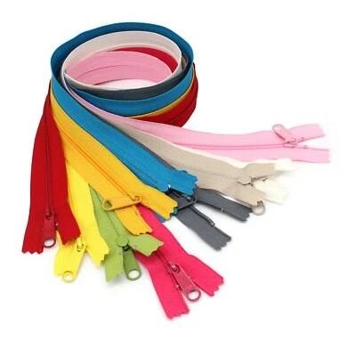 YKK 48" #4.5 Handbag Zippers with Extra-Long Pull Slider - Assortment 10 Colors - Image 1 of 4