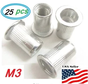 Aluminum Rivet Nut Rivnut Insert Nutsert - M3X0.5 - 25 pcs - Picture 1 of 1