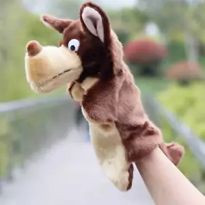 27cm Wolf Animal Plush Soft Doll Hand Puppet Storytelling Parent-Child Toy - Picture 1 of 10