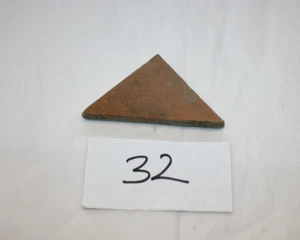 Encaustic Tile Tiles Path Hall Floor Orange Triangle Antique Victorian ref 32 - Picture 1 of 2
