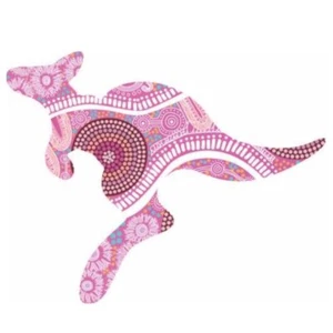 IMÁN NEVERA - CANGURO - HECHO EN AUSTRALIA - ARTE ABORIGEN - VIAJE MUJER - Imagen 1 de 2