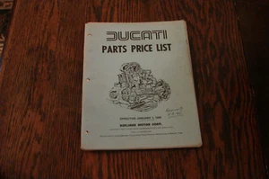 Ducati Parts Price List 1980 berliner bevel squarecase roundcase 900SS 750 SD900 - Picture 1 of 2