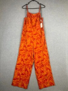 Wayne Cooper Jumpsuit Womens 16 Orange Organic Linen Blend Balmy Nights BNWT - Picture 1 of 7