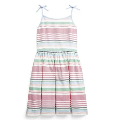 Vestido Oxford Polo Ralph Lauren Niñas Grandes Rayas Talla 7 Foto 1 de 2