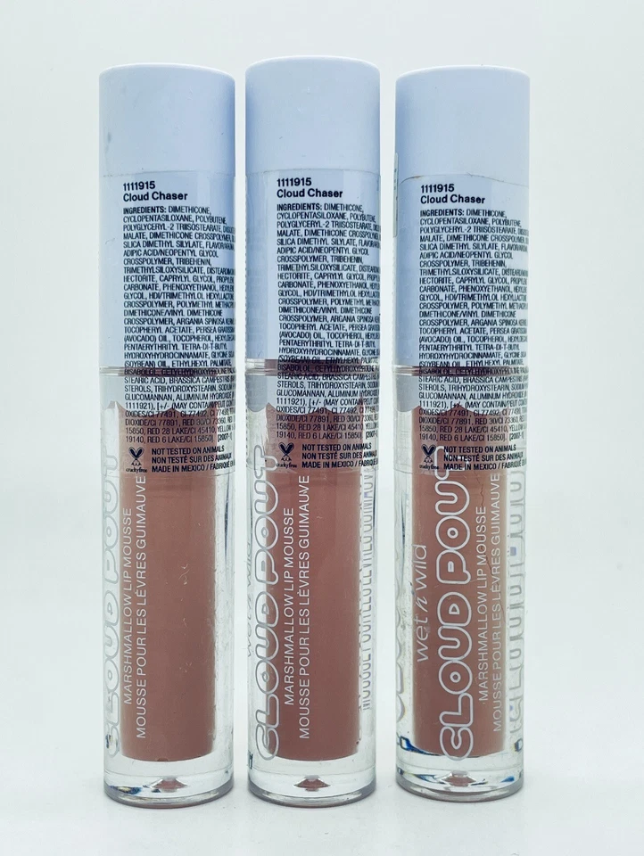 Lot of 3 Wet n Wild Cloud Pout Marshmallow Lip Mousse #1111915 Cloud Chaser - Image 1 of 3