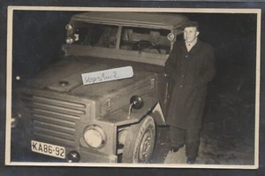 Auto Jeep  Autonummer KA86-92  altes  Foto König Holleben    ca. 13,5cm x 8,5cm - Picture 1 of 2