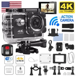 4K Action Camera Sport Video Waterproof Wifi 1080P HD Cam 170° Remote For Go Pro - Picture 1 of 10