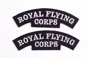 1 X PAIR WW1 RFC PILOTS ROYAL FLYING CORPS SHOULDER CLOTH PATCH FLASH INSIGNIA - Picture 1 of 3