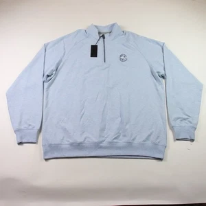 Pullover de golf F&G Tech Pebble Beach para hombre 2XL rendimiento 1/4 cremallera nuevo azul - Imagen 1 de 11
