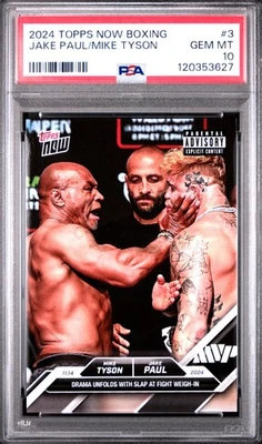 2024 Topps Now Boxing — Jake Paul / Mike Tyson — 💎 MINT PSA 10 —NEW (Sept2025) - Image 1 of 3