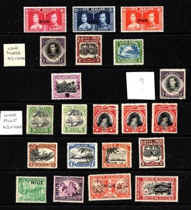 NIUE - GVI period mint collection on 2 scans. - Picture 1 of 4