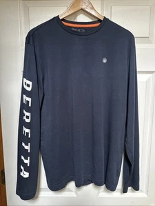 Beretta Racing Team Long Sleeve Logo Crew (US M EU L) Navy Blue - Picture 1 of 5
