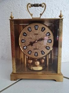 standuhr gebraucht, Marke Hettich, messingfarben, H 19 cm, B 15 cm, T 10 cm,  - Bild 1 von 5