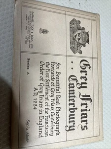 Set Of 6 Vintage Raphael Tuck Postcards Of Grey Friars, Canterbury - Picture 1 of 7