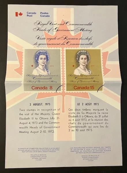 Canada post office new issue poster 1973 Royal Visit Queen Elizabeth [ 745 - Image 1 of 1