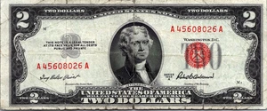 1953-A  $2 Red Seal Legal Tender Fine-Fr. 1510 - Picture 1 of 3