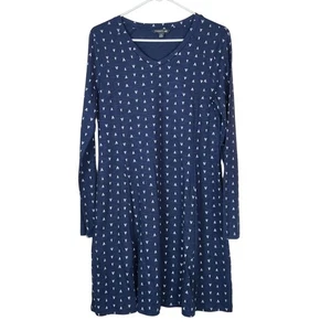 Toad & Co Windmere Langarm Bio Baumwollmischung Blau Herzen Medium Slub Strick - Bild 1 von 12