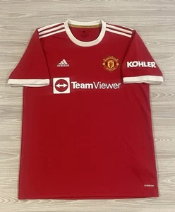 Adidas 2021/22 Manchester United Home Authentic Jersey Red Men’s Size Large - Picture 1 of 10