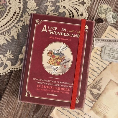 7321 Alice Small Red Undated Planner Scheduler Diary Journal Notebook Korean Foto 1 de 4