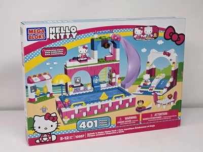 **NEW** Hello Kitty Mega Bloks 401 Pc Splash & Swim Water Park Playset 10957 - Image 1 of 4