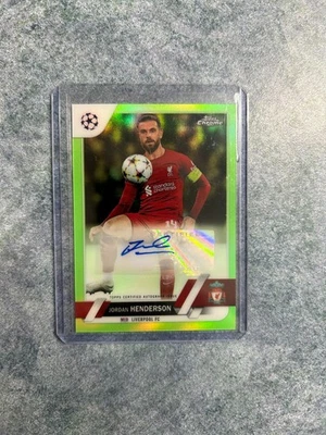 Jordan Henderson Auto 30/99 Green Refractor 2022/23 Topps Chrome UCL Liverpool - Image 1 of 3
