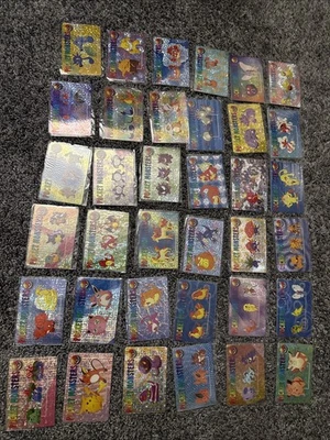 Juego completo de 36 cartas adhesivas de prisma expendedoras vintage de Pokémon lote raro Foto 1 de 4