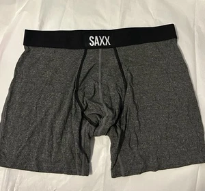 Brand New Men’s Saxx Vibe Boxer Briefs Size Medium $34 Value Gray Print - Picture 1 of 3