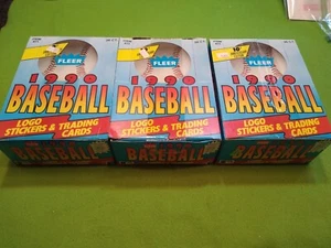 3 Schachteln mit 1990 Fleer Baseball Karten, versiegelte Wachsboxen, 36 Stück in jeder Box. - Bild 1 von 6